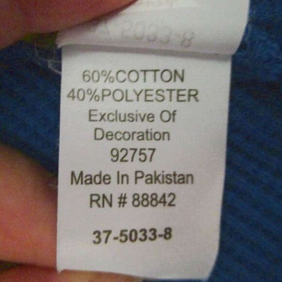 Woman Within Embroidered Waffle Knit Top 22 24 1X Thermal Tunic V-Neck Boho NEW - Picture 6 of 6